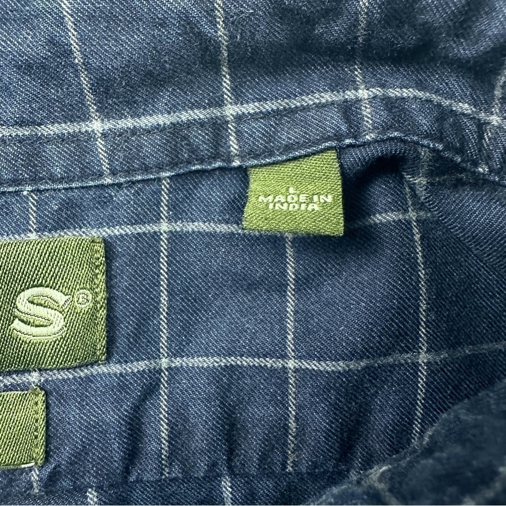 Orvis Men’s Blue Plaid Button Down Long Sleeve Top Size Large - Picture 5 of 7